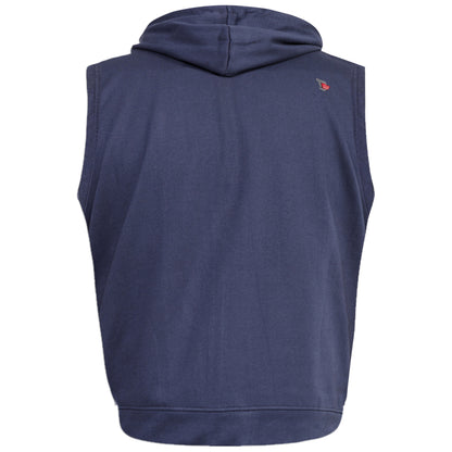 Navy - Back - Duke Mens D555 Blake Kingsize Sleeveless Full Zip Hoodie