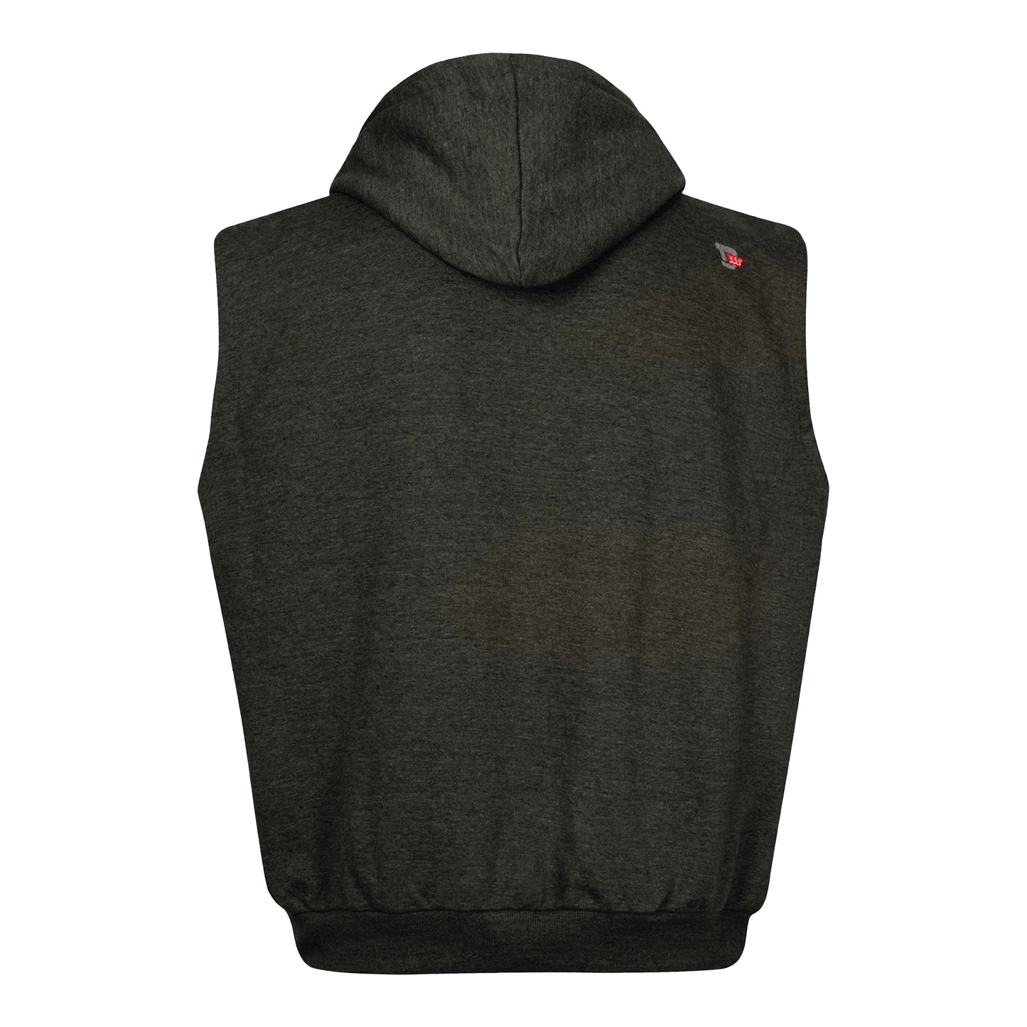 Charcoal Melange - Back - Duke Mens D555 Blake Kingsize Sleeveless Full Zip Hoodie