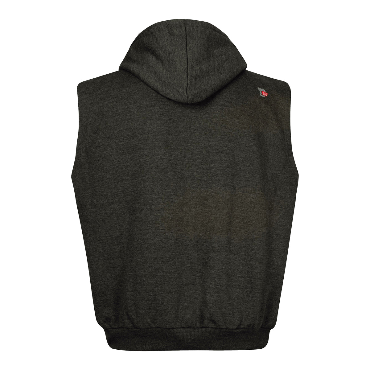 Charcoal Melange - Back - Duke Mens D555 Blake Kingsize Sleeveless Full Zip Hoodie