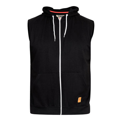 Black - Front - Duke Mens D555 Blake Kingsize Sleeveless Full Zip Hoodie