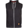 Black - Front - Duke Mens D555 Blake Kingsize Sleeveless Full Zip Hoodie