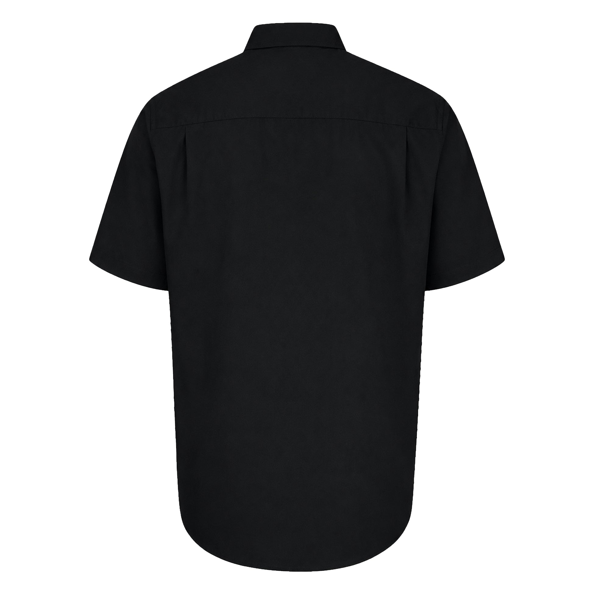 Black - Back - Duke Mens D555 Aeron Easy-Iron Kingsize Short-Sleeved Shirt