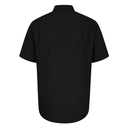 Black - Back - Duke Mens D555 Aeron Easy-Iron Kingsize Short-Sleeved Shirt
