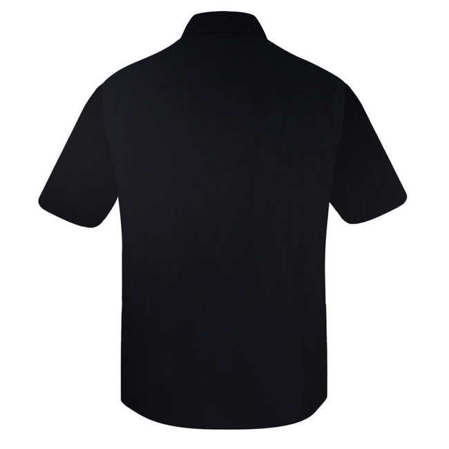 Black - Back - Duke Mens Aeron Kingsize Short Sleeve Classic Regular Shirt