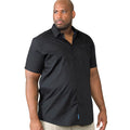 Black - Side - Duke Mens Aeron Kingsize Short Sleeve Classic Regular Shirt