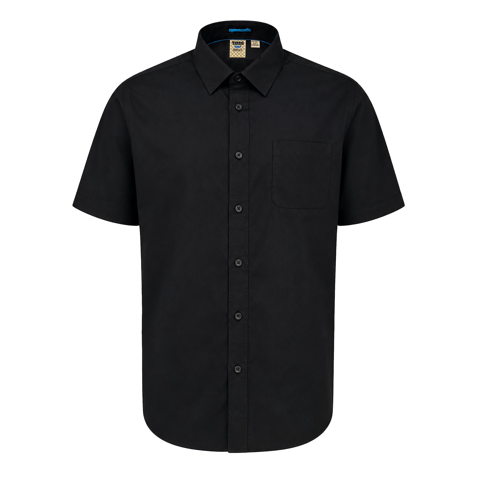 Black - Front - Duke Mens D555 Aeron Easy-Iron Kingsize Short-Sleeved Shirt