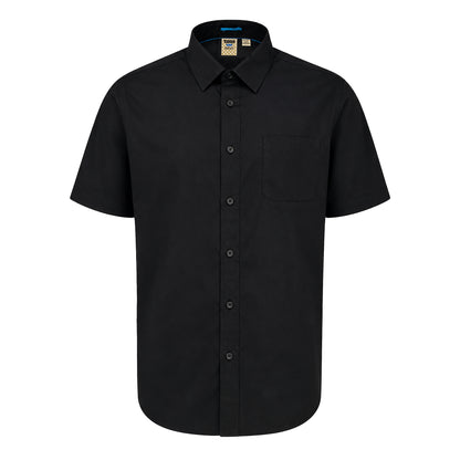 Black - Front - Duke Mens D555 Aeron Easy-Iron Kingsize Short-Sleeved Shirt
