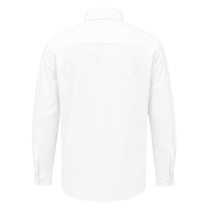 White - Back - Duke Mens D555 Aiden Easy-Iron Kingsize Shirt