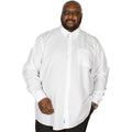 White - Back - D555 Mens Aiden Kingsize Long Sleeve Classic Regular Shirt