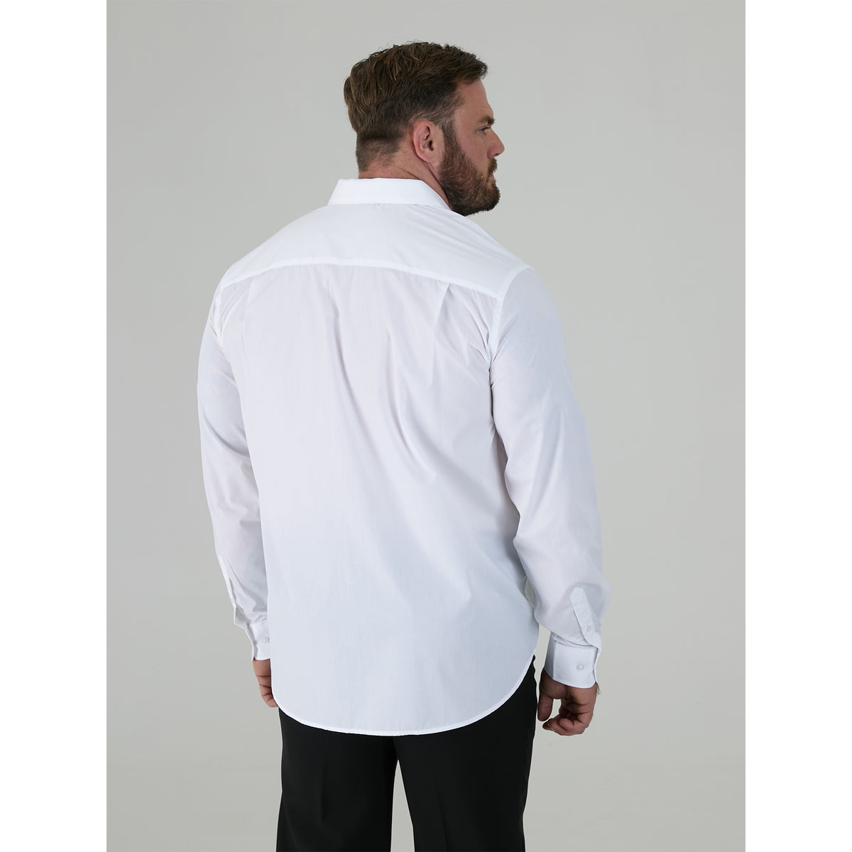 White - Lifestyle - Duke Mens D555 Aiden Easy-Iron Kingsize Shirt