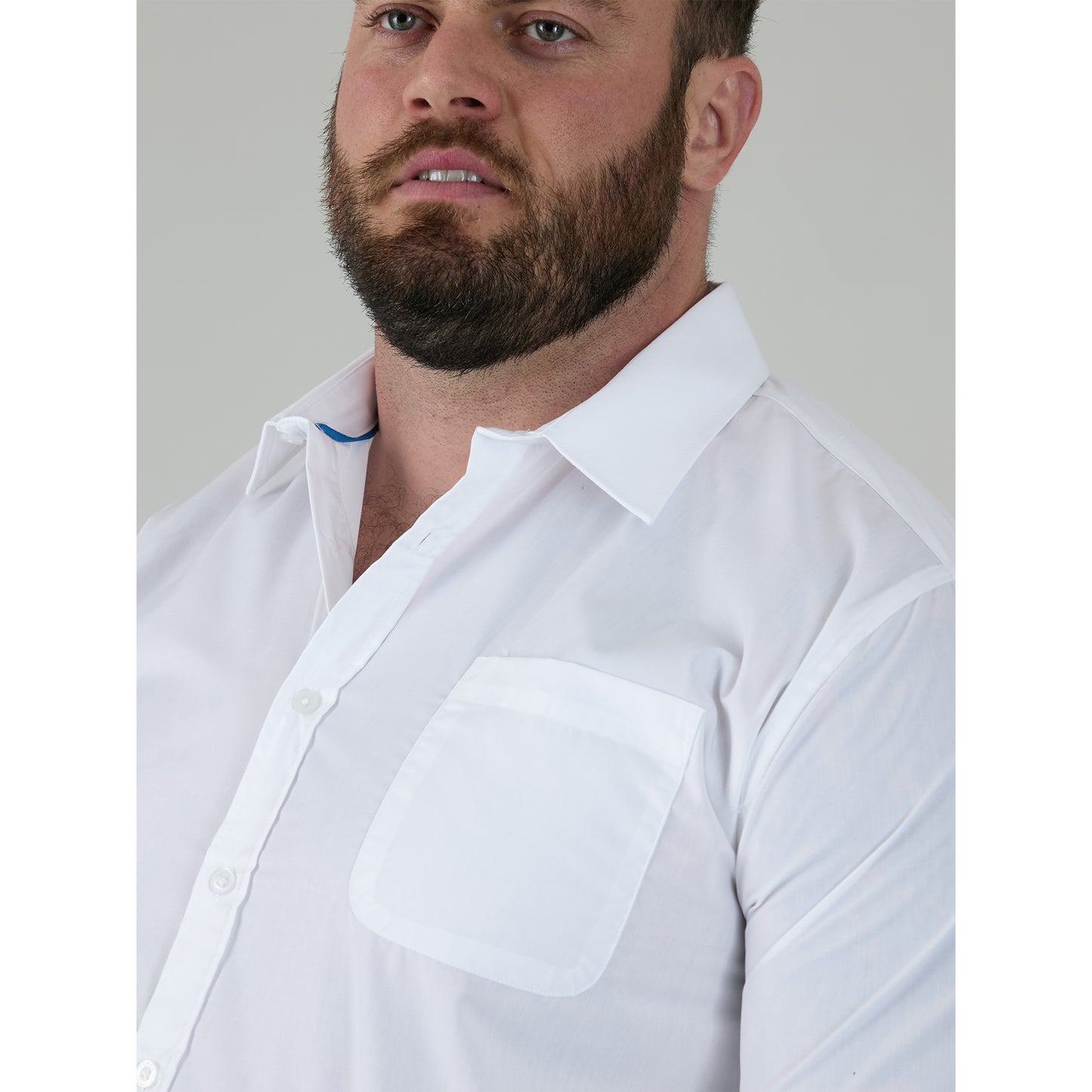 White - Pack Shot - Duke Mens D555 Aiden Easy-Iron Kingsize Shirt