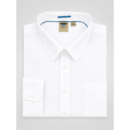 White - Close up - Duke Mens D555 Aiden Easy-Iron Kingsize Shirt