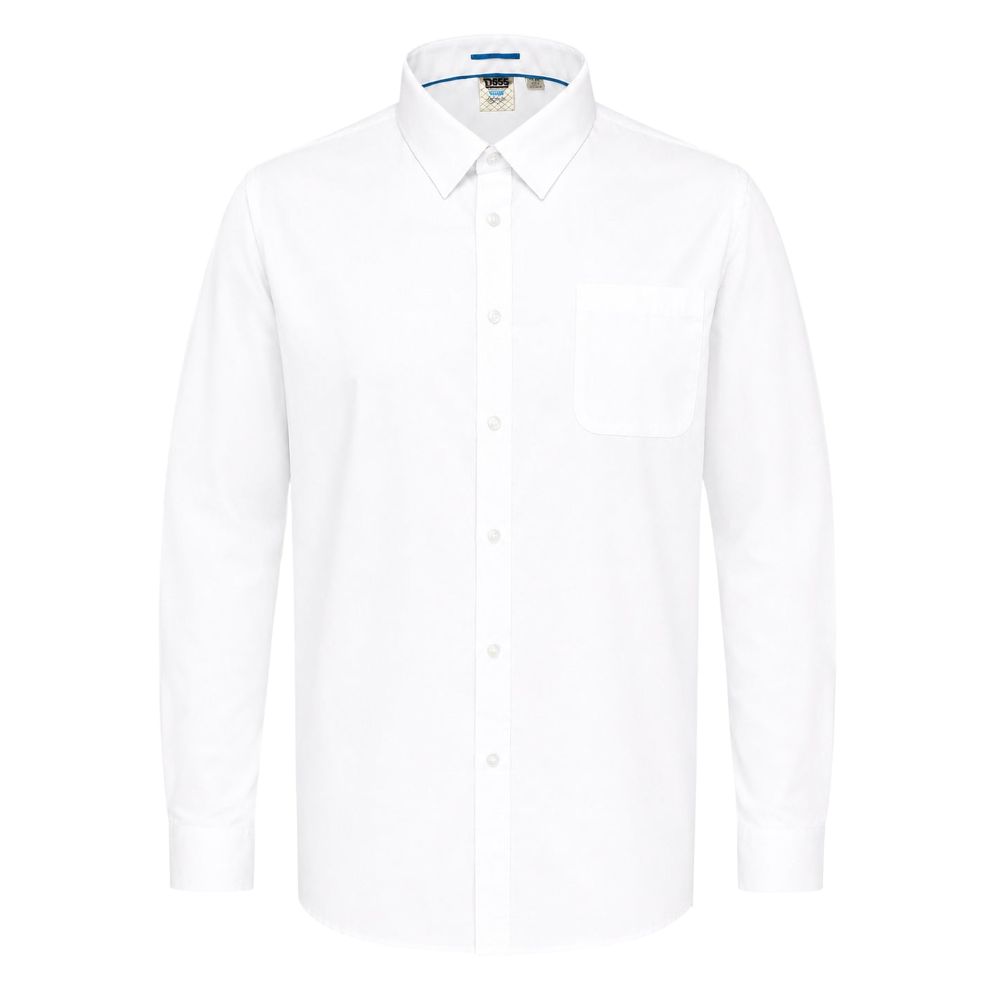 White - Front - Duke Mens D555 Aiden Easy-Iron Kingsize Shirt