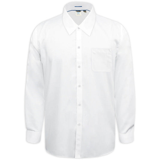 White - Front - Duke Mens D555 Aiden Easy-Iron Kingsize Shirt