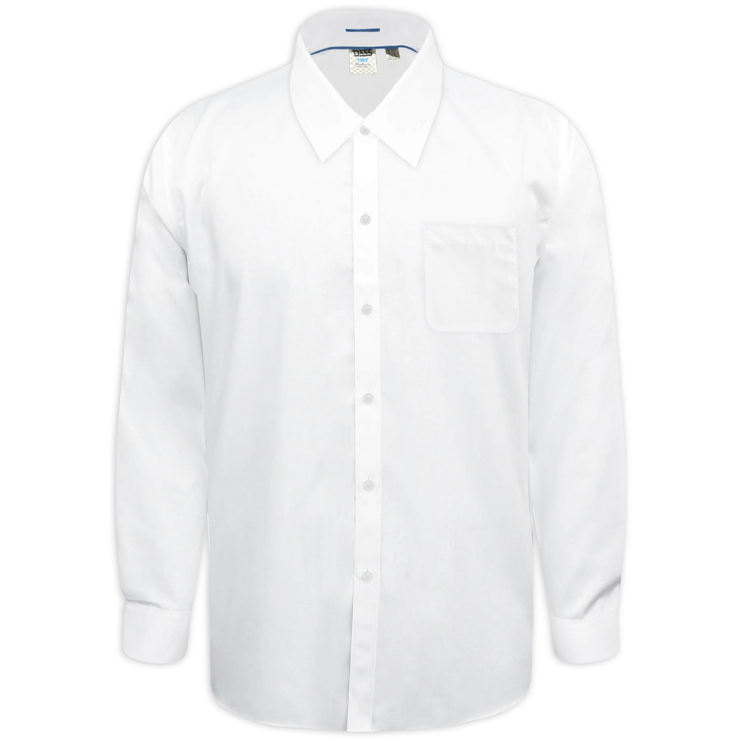 White - Front - Duke Mens D555 Aiden Easy-Iron Kingsize Shirt