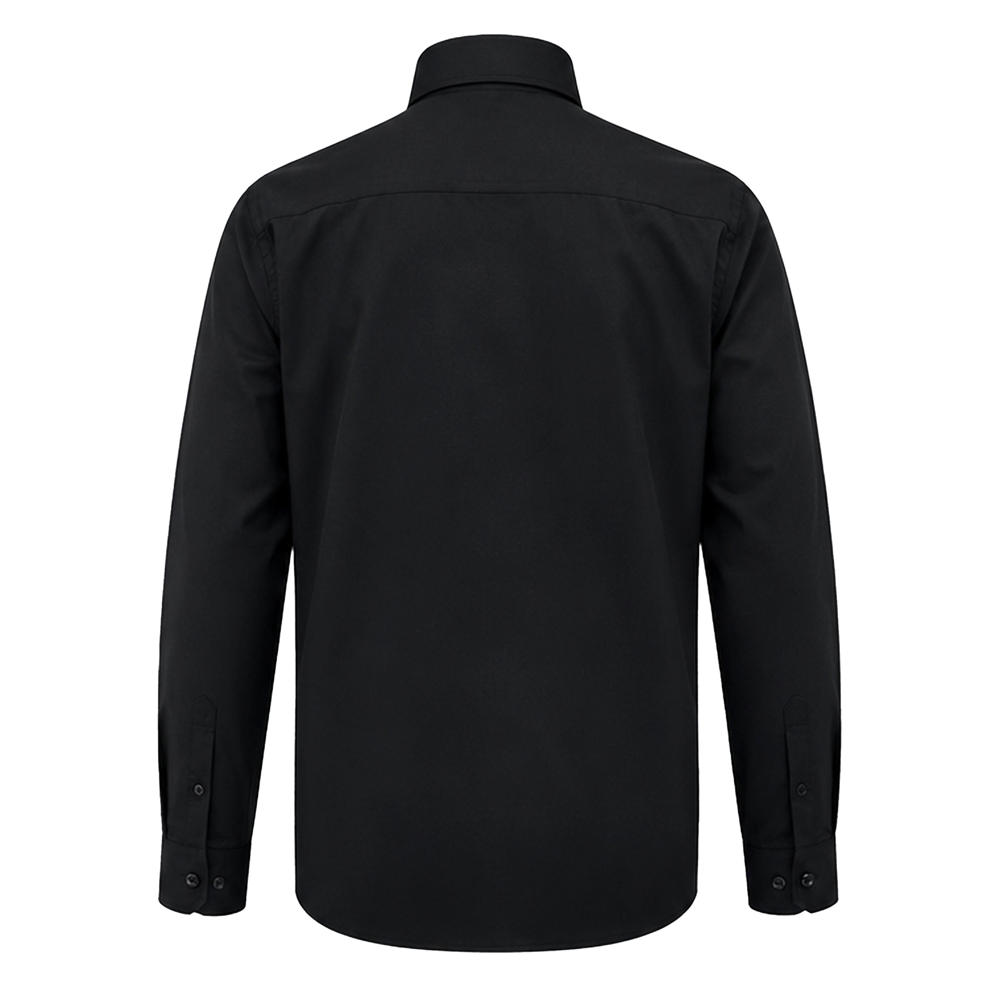 Black - Back - Duke Mens D555 Corbin Kingsize Long-Sleeved Shirt