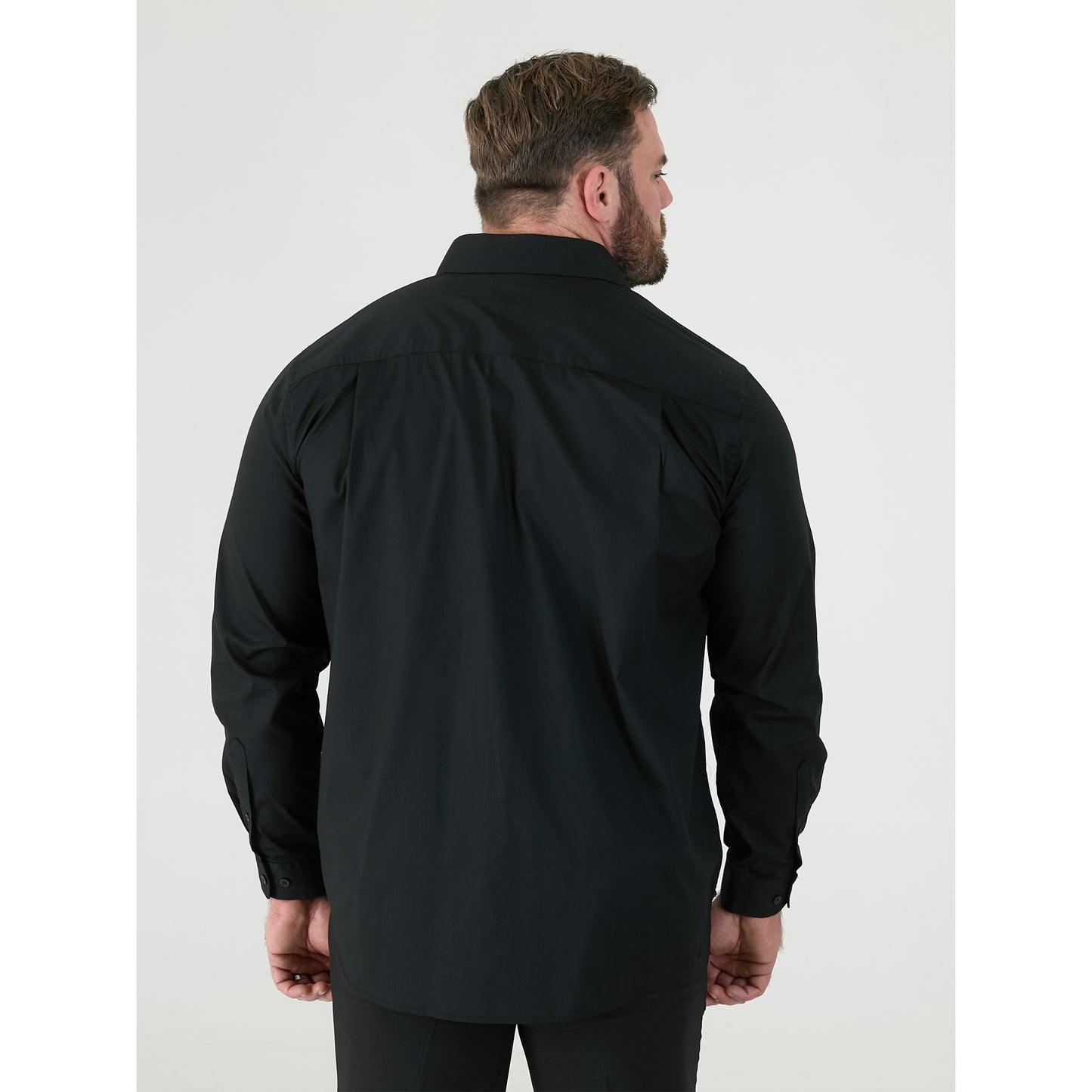 Black - Lifestyle - Duke Mens D555 Corbin Kingsize Long-Sleeved Shirt