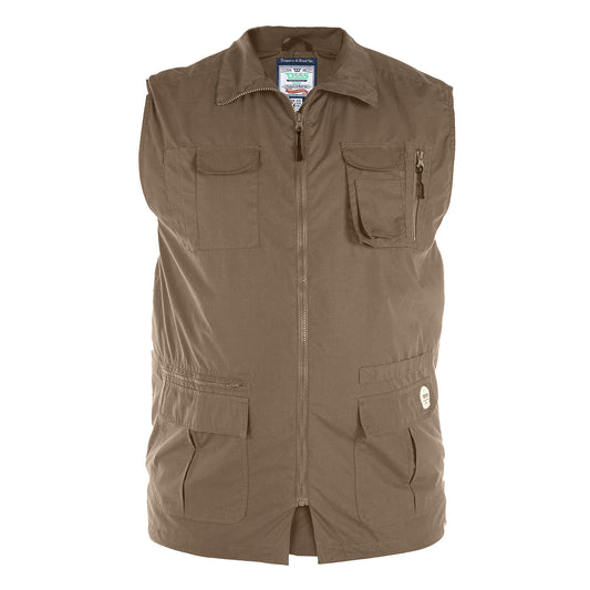 Walnut - Front - Duke Mens D555 Enzo Multi Pocket Kingsize Hunting Waistcoat