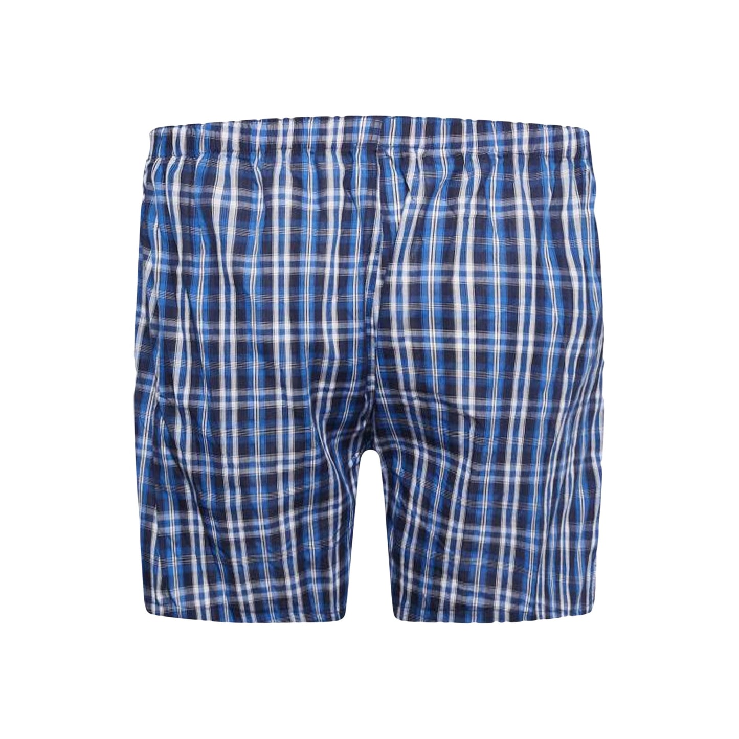 Navy Blue-Red - Back - Duke Mens D555 Plaid Woven Kingsize Boxer Shorts (Pack of 2)