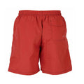 Red - Back - D555 Mens Yarrow Full Length Swim Shorts