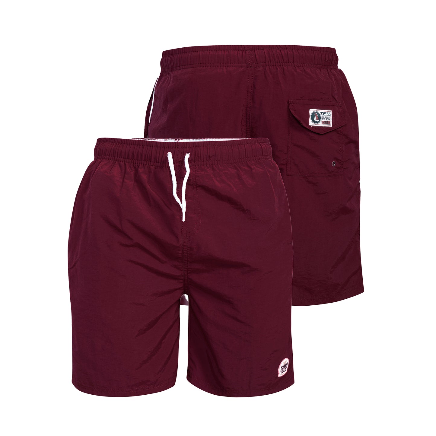 Burgundy - Side - Duke Mens D555 Yarrow Swim Shorts