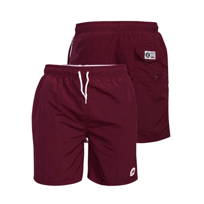 Burgundy - Side - Duke Mens D555 Yarrow Swim Shorts