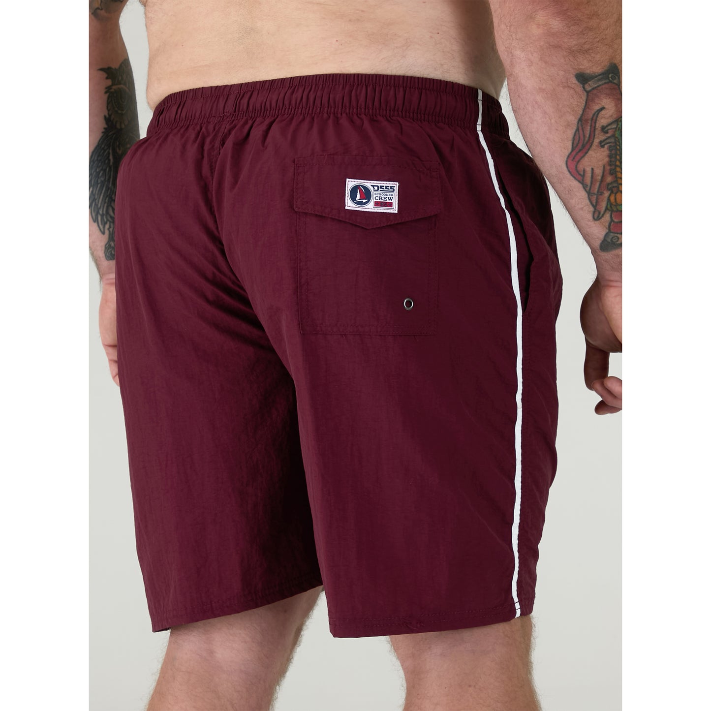 Burgundy - Lifestyle - Duke Mens D555 Yarrow Swim Shorts