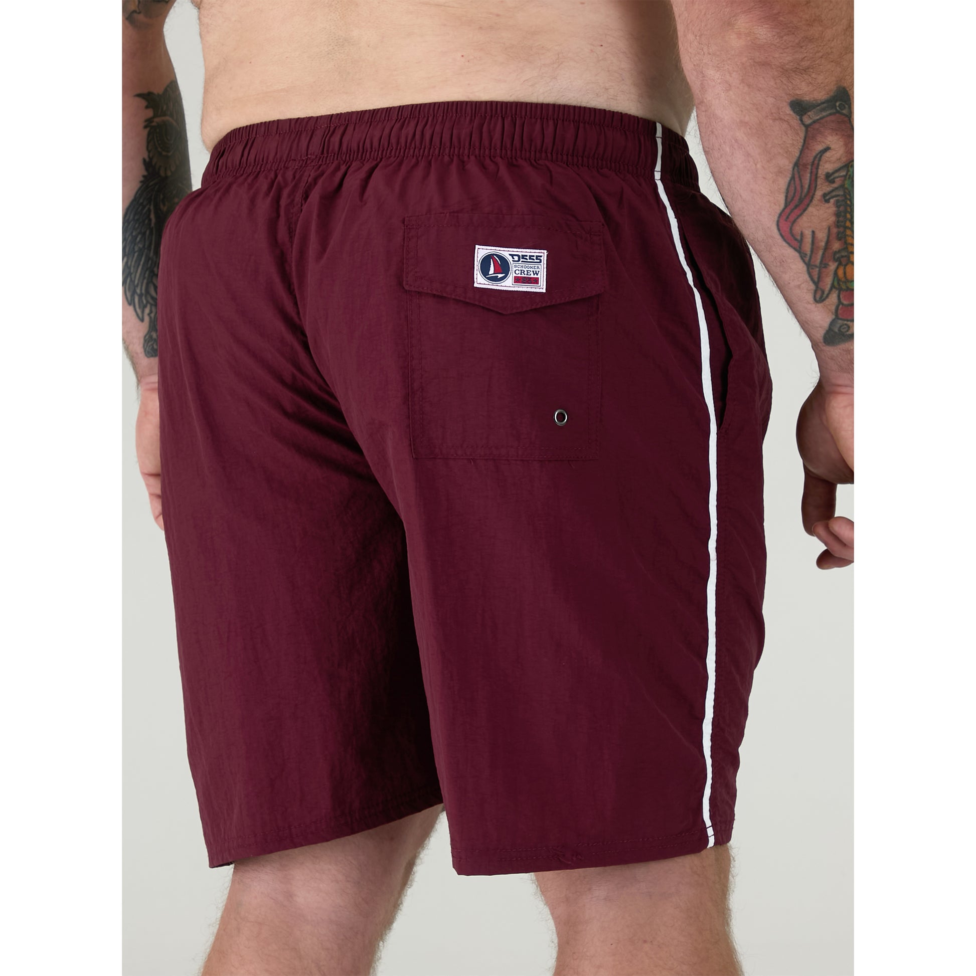 Burgundy - Lifestyle - Duke Mens D555 Yarrow Swim Shorts