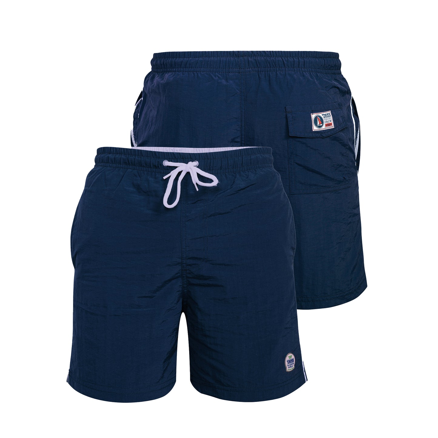 Navy - Side - Duke Mens D555 Yarrow Swim Shorts