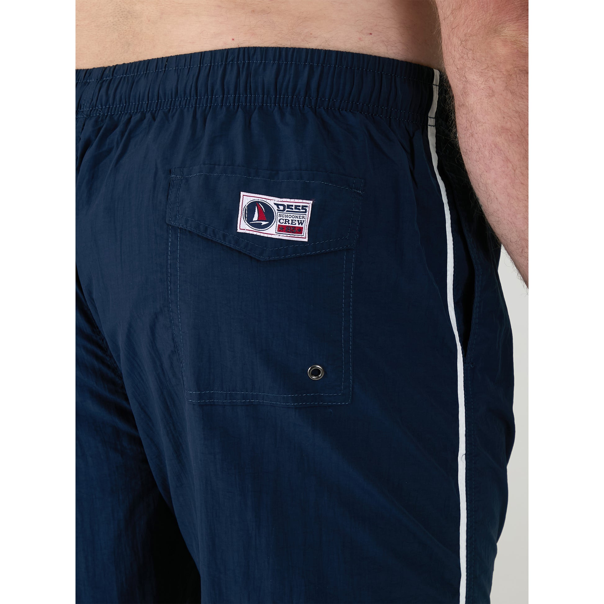 Navy - Close up - Duke Mens D555 Yarrow Swim Shorts