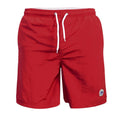 Burgundy - Side - D555 Mens Yarrow Full Length Swim Shorts