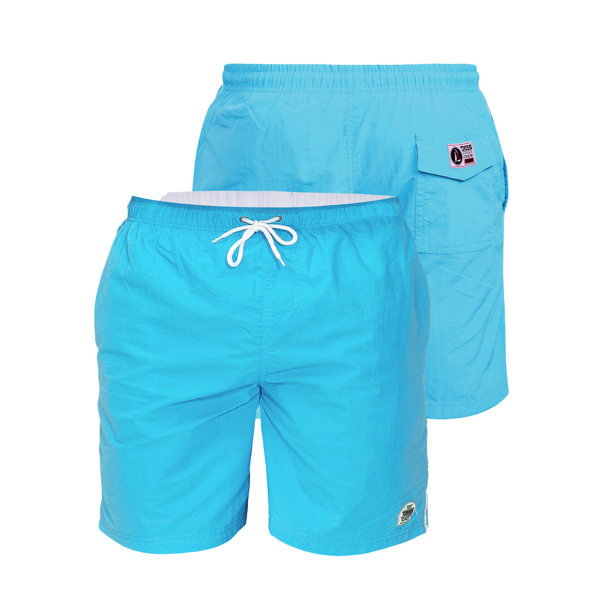 Blue - Side - Duke Mens D555 Yarrow Swim Shorts