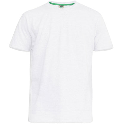 Grey-White - Back - Duke Mens D555 Fenton Kingsize T-Shirt (Pack Of 2)