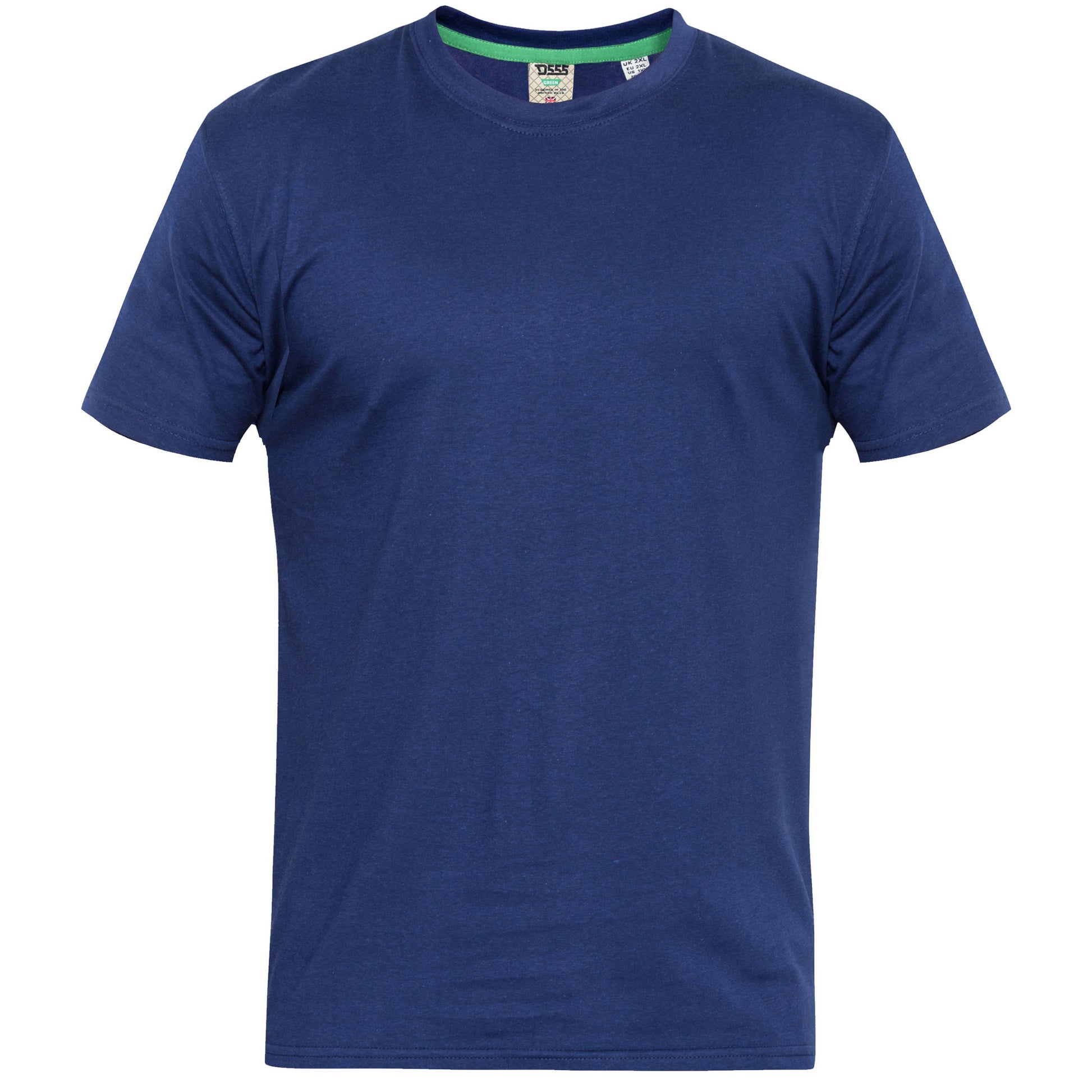 Black-Navy - Back - Duke Mens D555 Fenton Kingsize T-Shirt (Pack Of 2)
