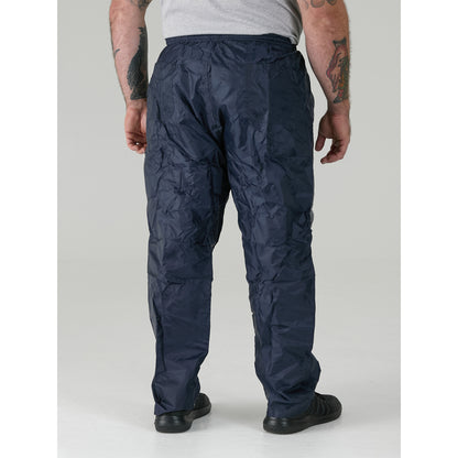 Navy - Side - Duke Mens D555 Elba Packaway Kingsize Over Trousers