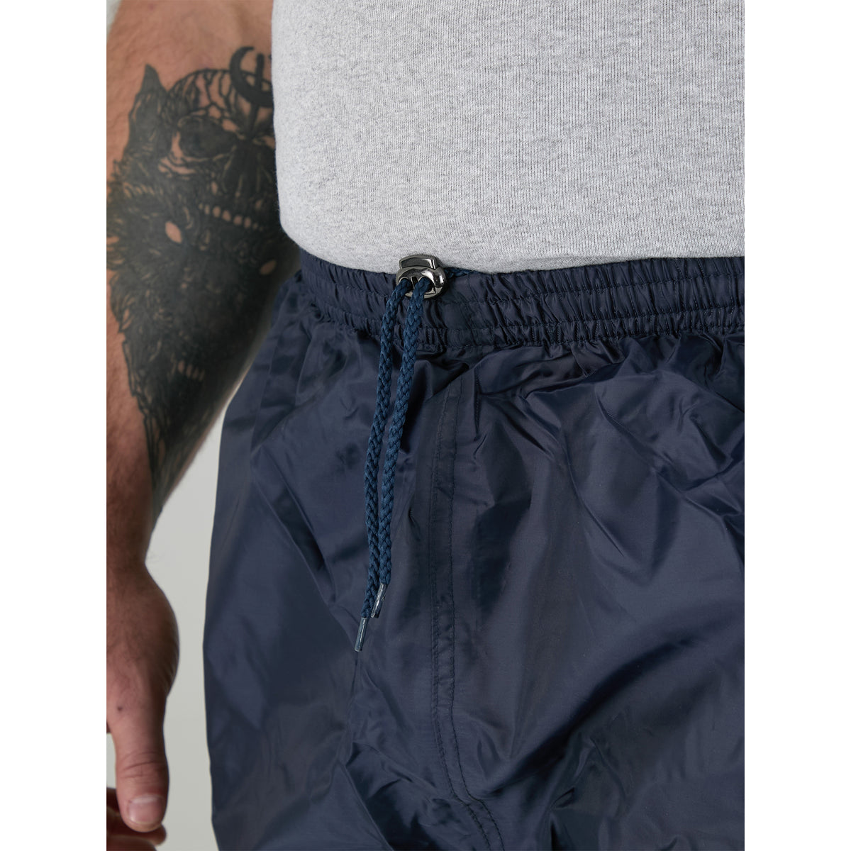 Navy - Pack Shot - Duke Mens D555 Elba Packaway Kingsize Over Trousers