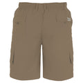 Sand - Back - Duke Mens D555 Nick Elasticated Waist Cargo Shorts