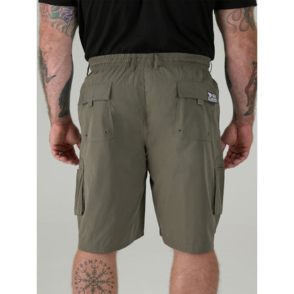 Khaki - Pack Shot - Duke Mens D555 Nick Elasticated Waist Cargo Shorts