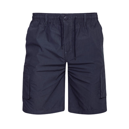 Navy - Front - Duke Mens D555 Nick Elasticated Waist Cargo Shorts