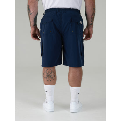 Navy - Lifestyle - Duke Mens D555 Nick Elasticated Waist Cargo Shorts
