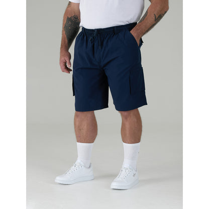 Navy - Pack Shot - Duke Mens D555 Nick Elasticated Waist Cargo Shorts