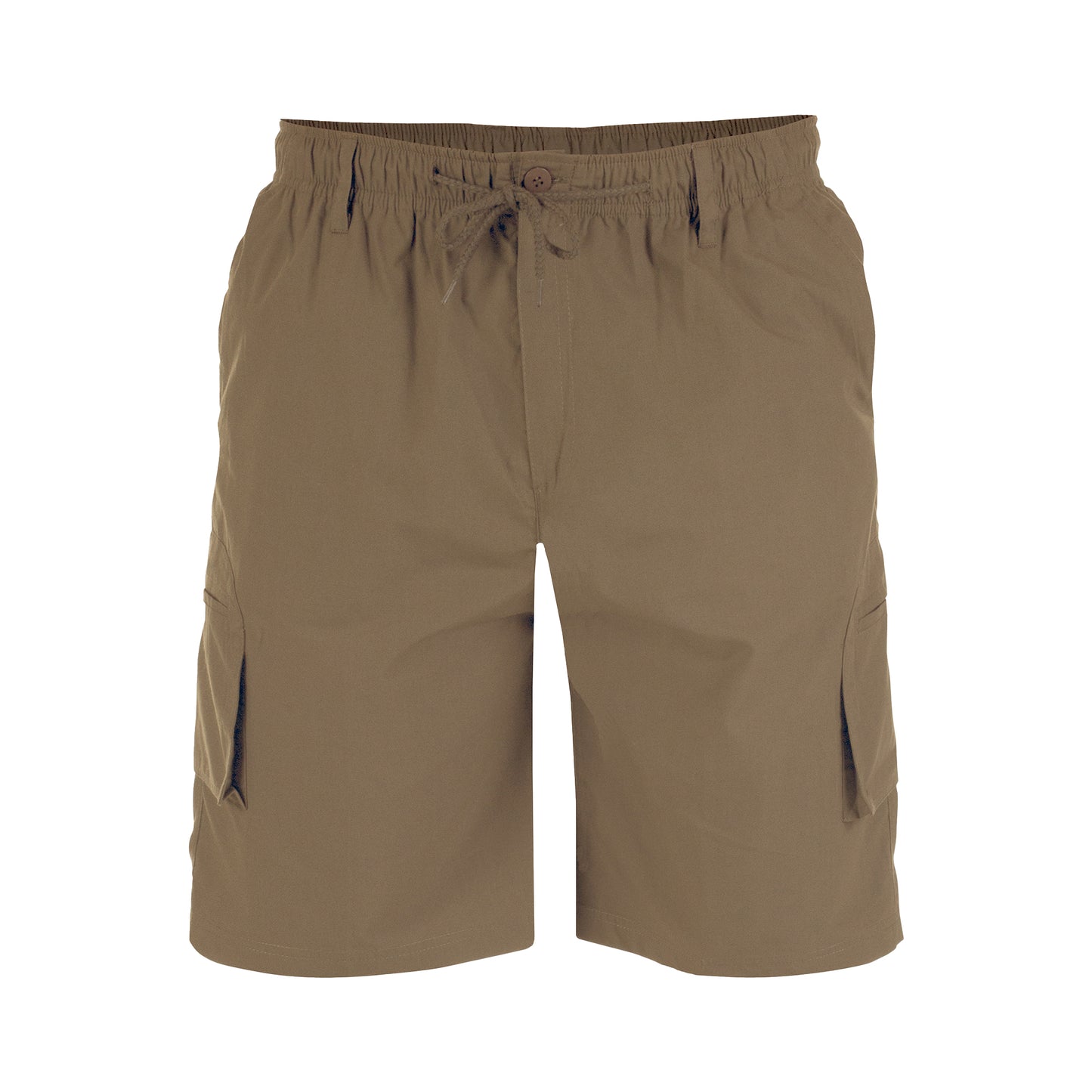 Sand - Front - Duke Mens D555 Nick Elasticated Waist Cargo Shorts