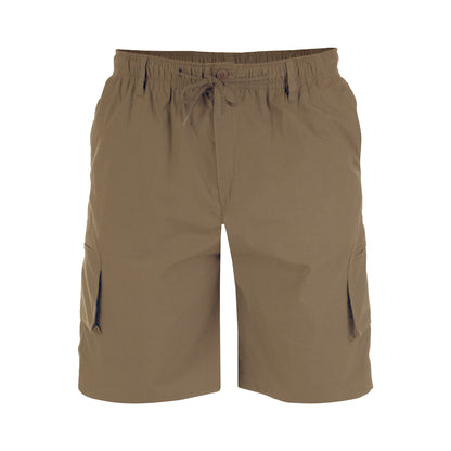 Sand - Front - Duke Mens D555 Nick Elasticated Waist Cargo Shorts