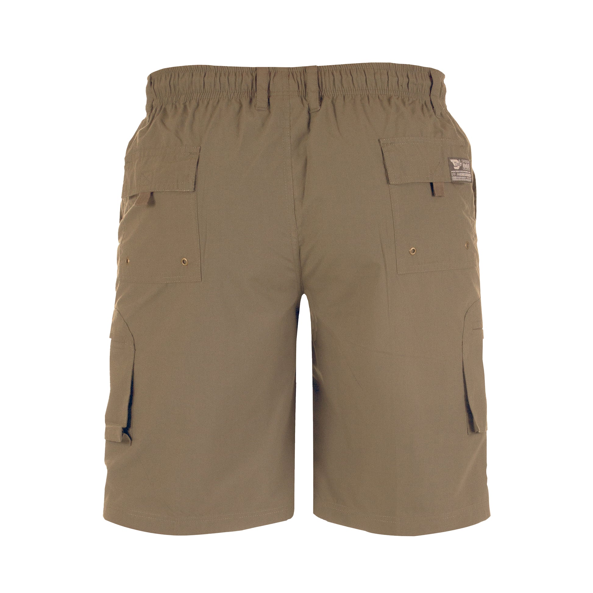 Sand - Back - Duke Mens D555 Nick Elasticated Waist Cargo Shorts