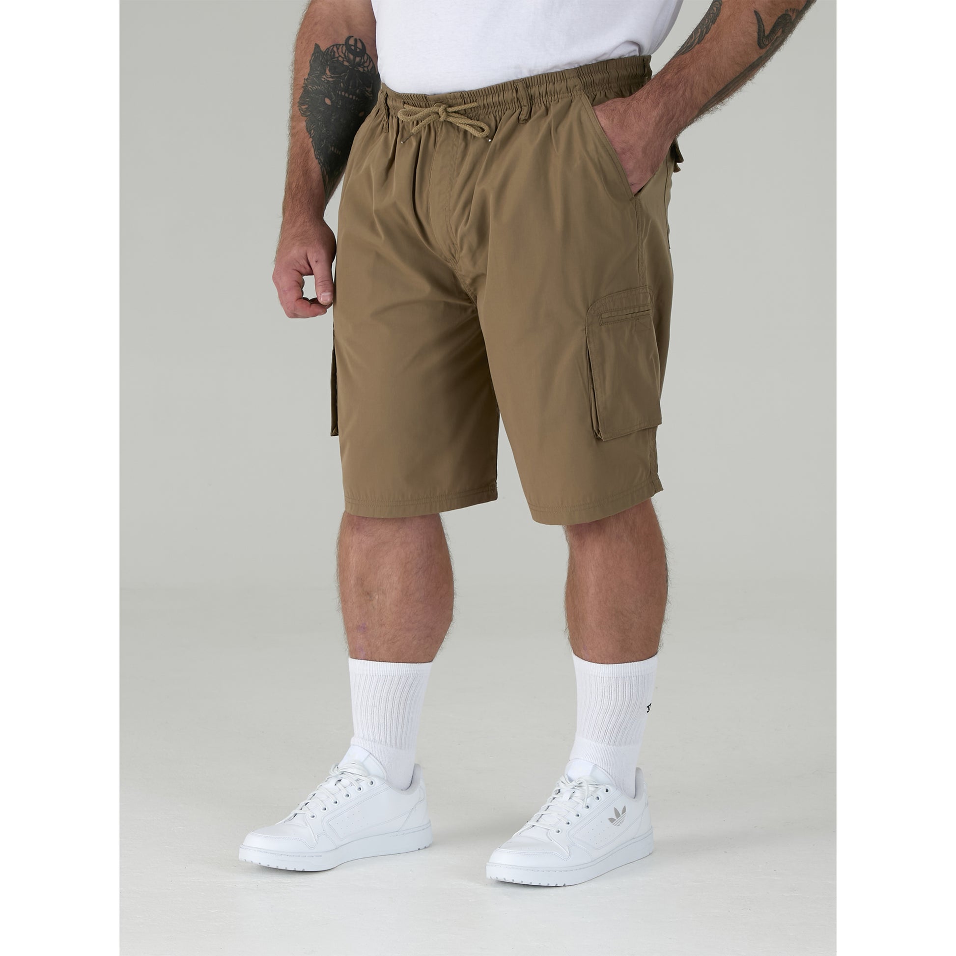 Sand - Lifestyle - Duke Mens D555 Nick Elasticated Waist Cargo Shorts