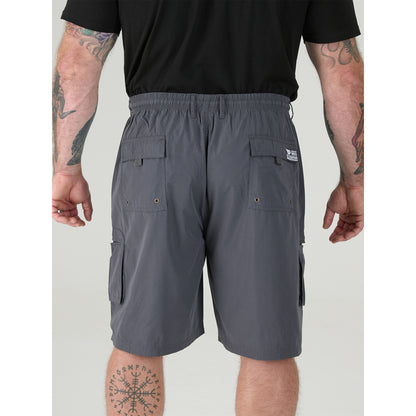 Grey - Pack Shot - Duke Mens D555 Nick Elasticated Waist Cargo Shorts