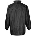 Black - Back - D555 Mens Zac Kingsize Packaway Weather Proof Rain Jacket