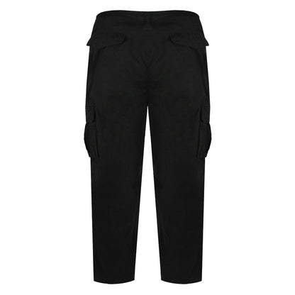Black - Back - Duke Mens D555 Robert Peached Washed Cargo Trousers