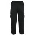 Black - Back - D555 Mens Robert Peached And Washed Cotton Cargo Trousers
