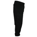 Black - Side - D555 Mens Robert Peached And Washed Cotton Cargo Trousers